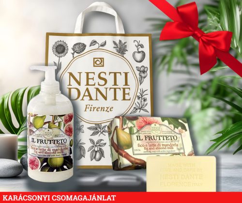 Mini Italian Spa Gift - Nesti Dante Il Frutteto Fig and Almond Milk - Füge-mandulatej ajándékcsomag 