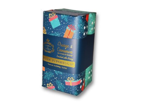 Essencias de Portugal - Karácsonyi dupla szappan - narancs-fahéj illat - 2x200 gr