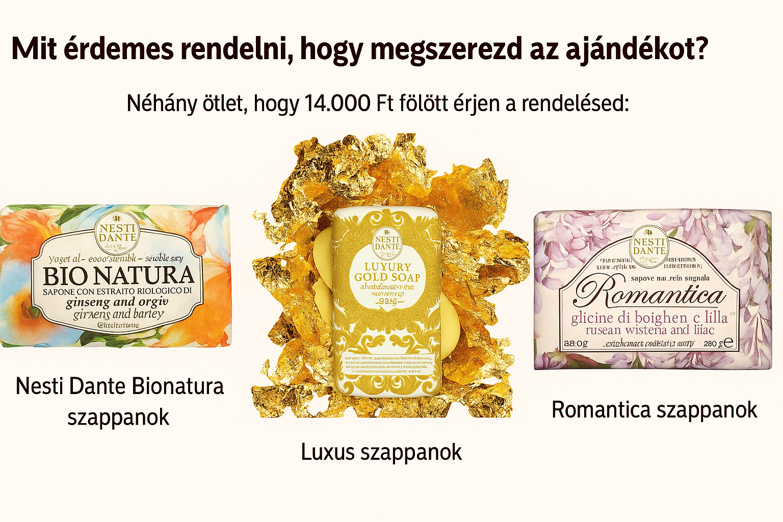 Ajánlott termékek az ajándékhoz